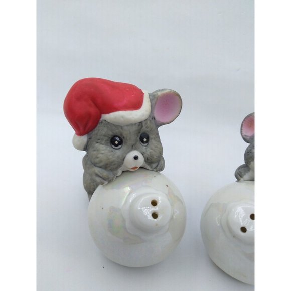 Vintage 1986 House of Lloyd kitschy Christmas Mice Salt and Pepper Shakers - Picture 13 of 14